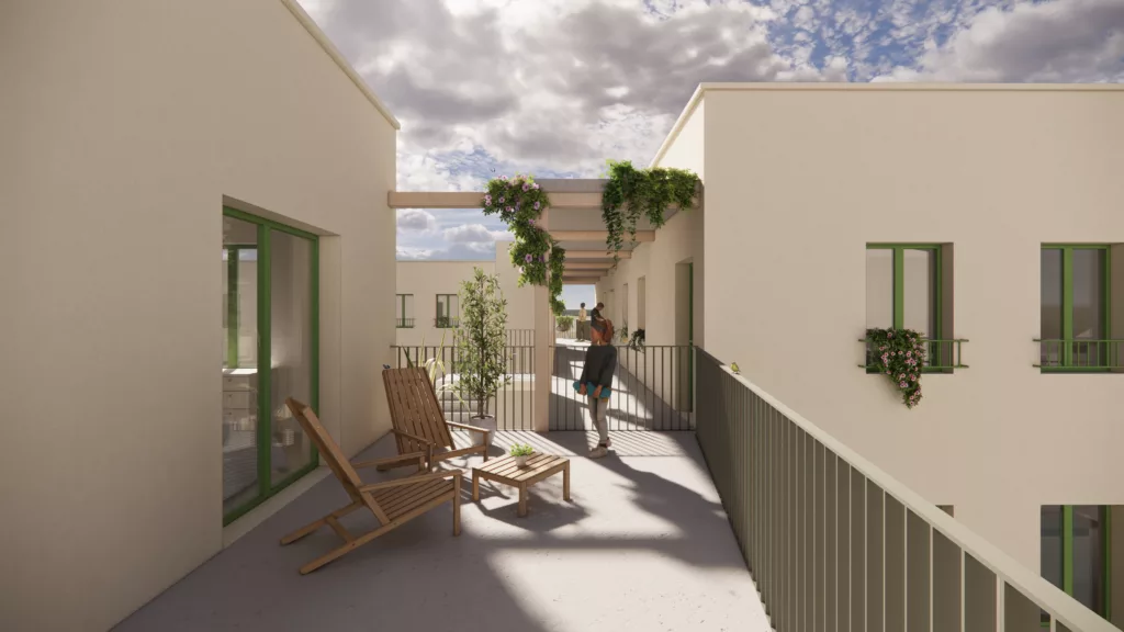 Restructuration d&rsquo;un îlot urbain avec logements et commerces