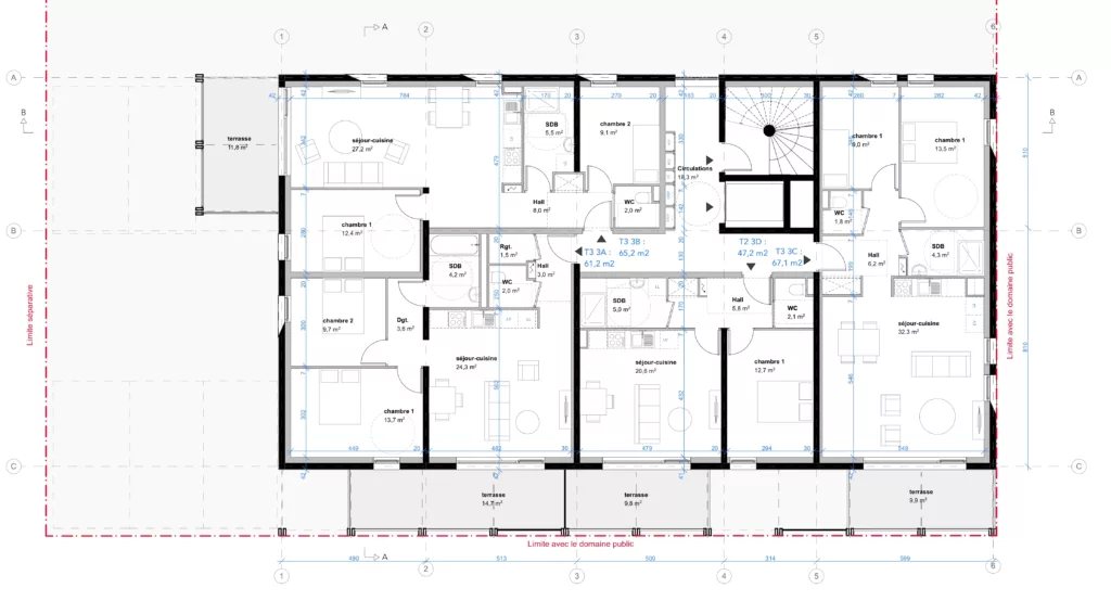 Construction de 20 logements collectifs / plateau de Haye