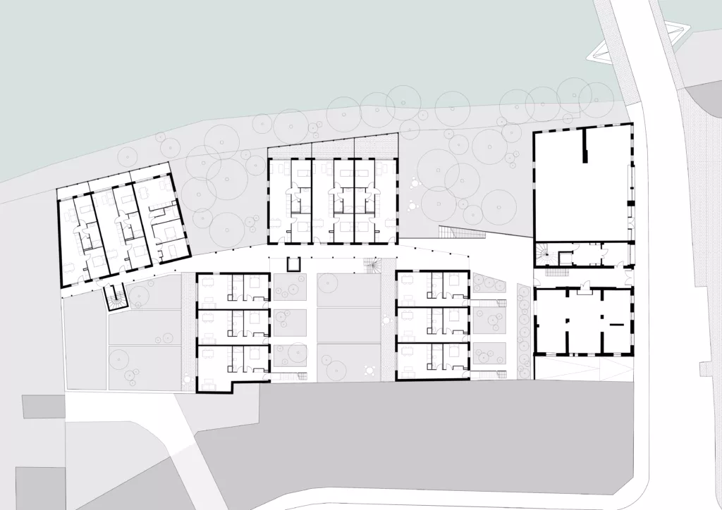 Restructuration d&rsquo;un îlot urbain avec logements et commerces