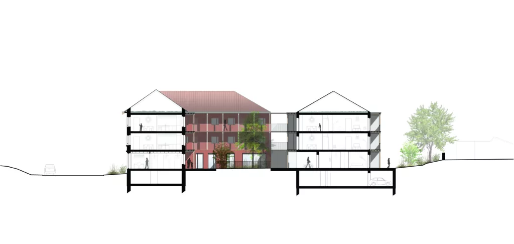 Restructuration d&rsquo;un îlot / 26 logements et locaux tertiaires