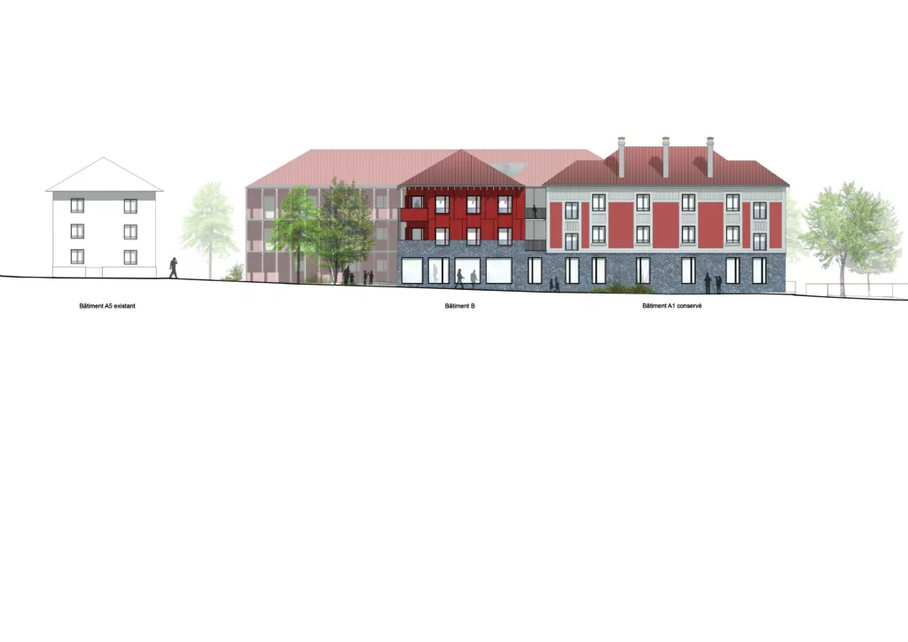 Restructuration d&rsquo;un îlot / 26 logements et locaux tertiaires