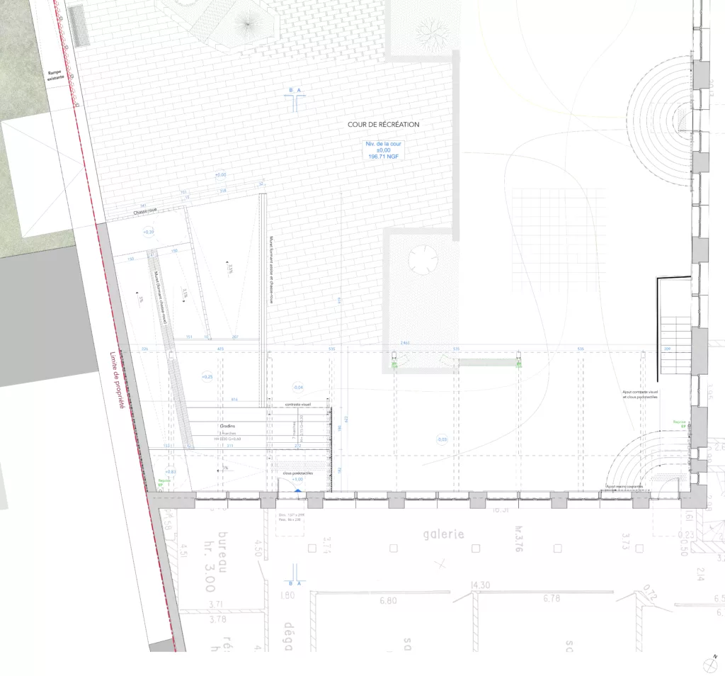 Construction d&rsquo;un préau et mise en accessibilité / école Jules Ferry