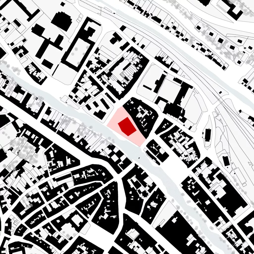 Marché couvert et place publique