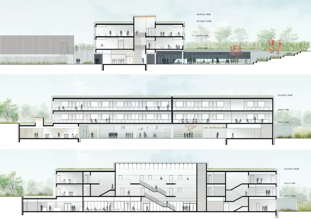 bagard luron architectes lot wpmf category college fontoywpmf category college fontoy coupe plan